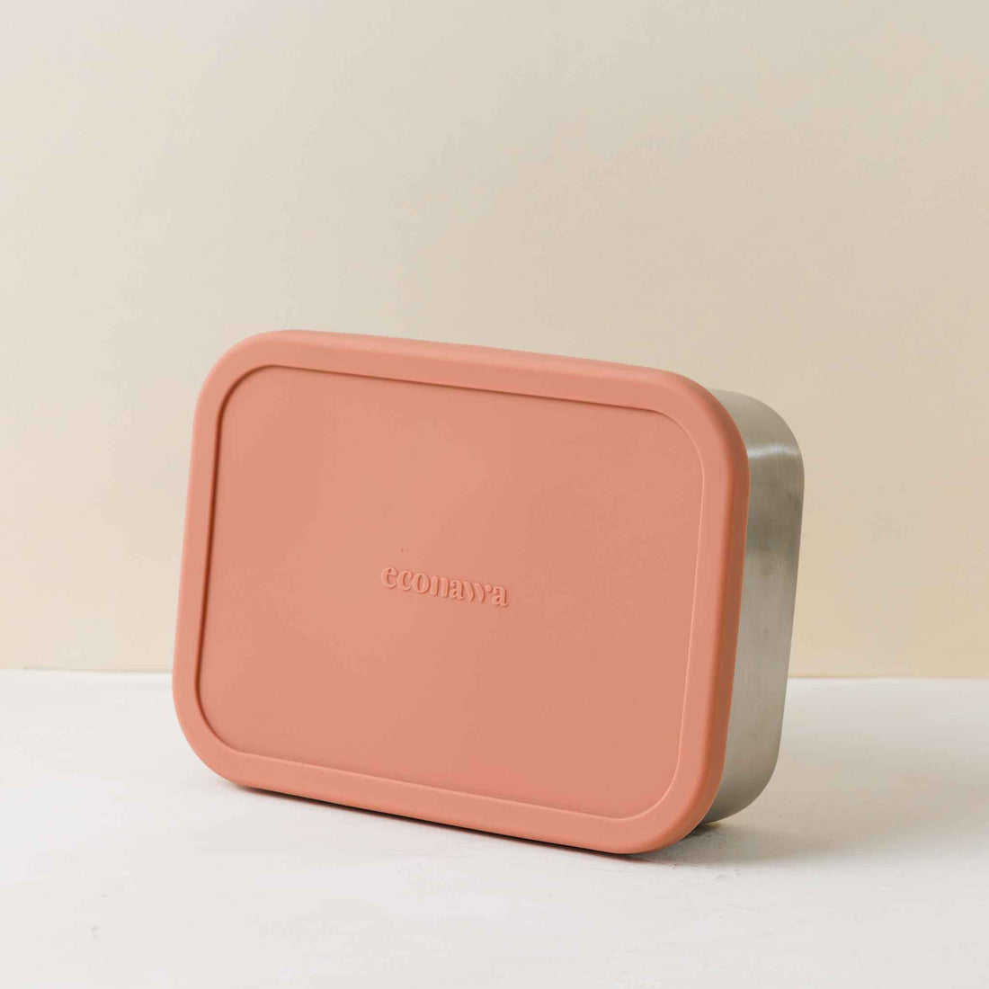 קופסת אוכל מחולקת עם מכסה סיליקון 1200 מ״ל -ורוד סלמון