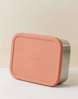קופסת אוכל מחולקת עם מכסה סיליקון 1200 מ״ל -ורוד סלמון