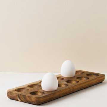 תבנית ביצים מעץ טיק